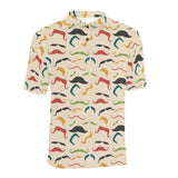 Mustache Beard Pattern Print Design 03 Men's All Over Print Polo Shirt