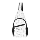 Bull Terrier Pattern Print Design 02 All Over Print Chest Bag