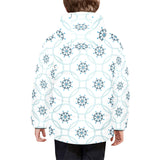 nautical steering wheel chain Kids' Boys' Girls' Padded Hooded Jacket