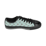 Kangaroo pattern background Men's Low Top Canvas Shoes Black