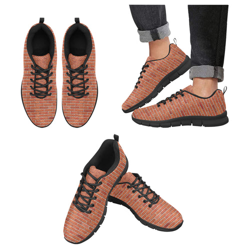 Brick Printed Pattern Print Design 03 Men's Breathable Sneakers ( Model 055)