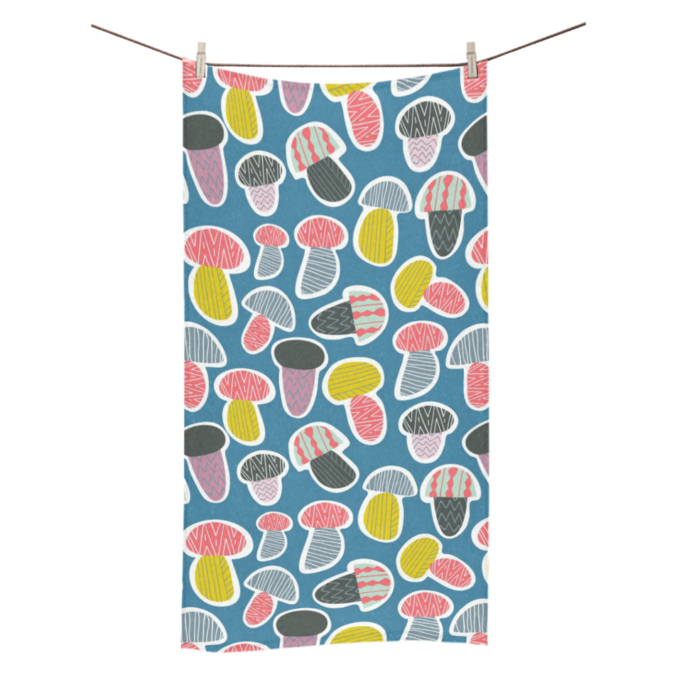 Colorful mushroom design pattern Bath Towel