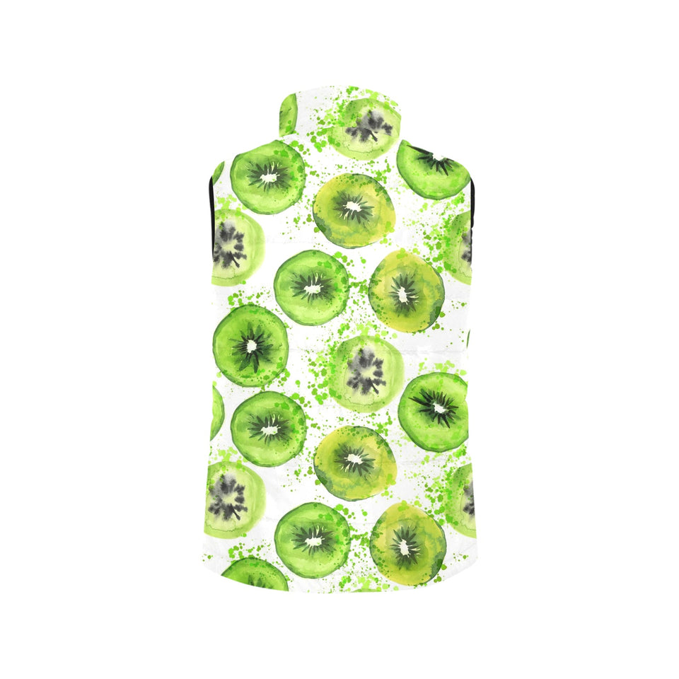 Watercolor kiwi pattern Men's Padded Vest