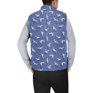 Seagull Pattern Print Design 03 Men's Padded Vest