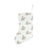 Cute Rhino pattern background Christmas Stocking