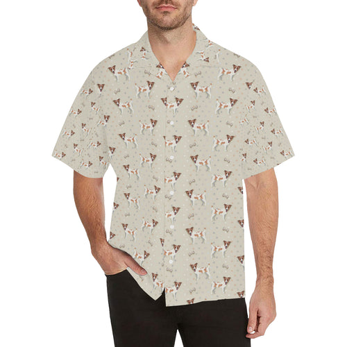 Jack Russel Pattern Print Design 02 Men's All Over Print Hawaiian Shirt (Model T58)