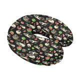 Raccoon watermelon pattern U-Shaped Travel Neck Pillow