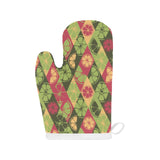 Cool Geometric lime pattern Heat Resistant Oven Mitts