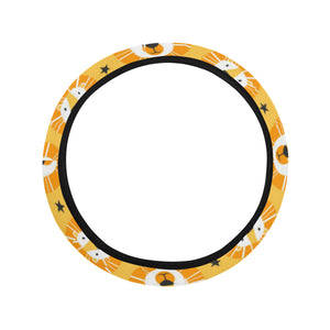 Lion Pattern Print Design 03 Car Steering Wheel Cover