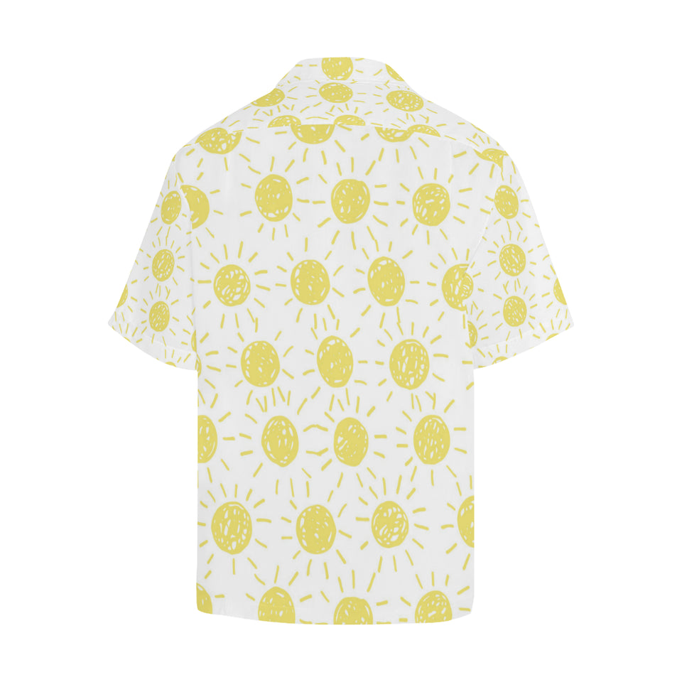 hand drawn sun pattern Men's All Over Print Hawaiian Shirt