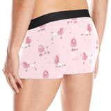 Poodle dog pink color theme Men's All Over Print Boxer Briefs Men's Underwear
