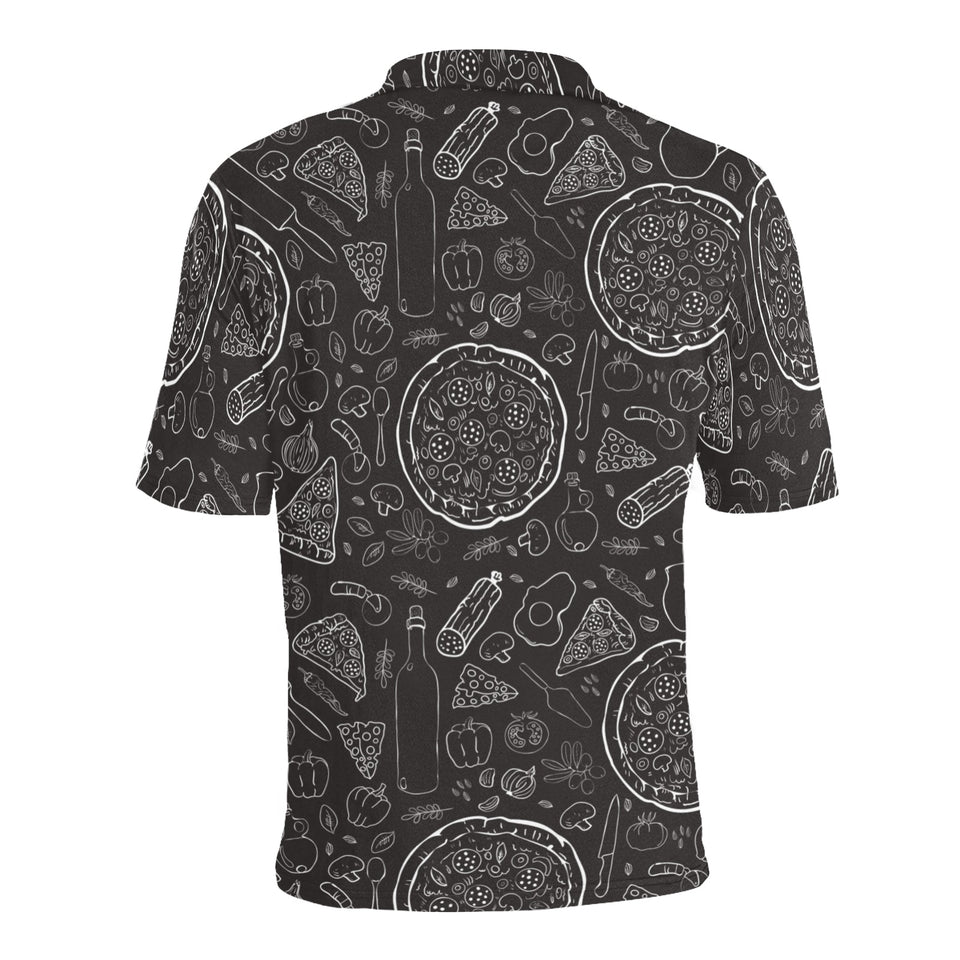 Pizza pattern Men's All Over Print Polo Shirt