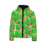 Clown Fish Pattern Print Design 01 Kids' Boys' Girls' Padded Hooded Jacket