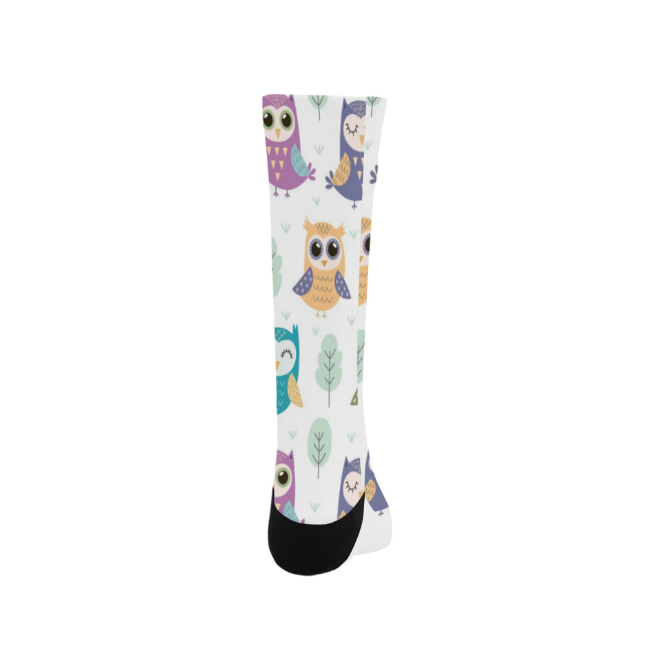 Cute owl pattern Crew Socks