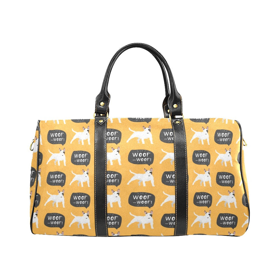 Bull Terrier Pattern Print Design 03 Travel Bag