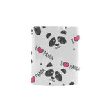 Hand Drawn faces of pandas pattern Morphing Mug Heat Changing Mug