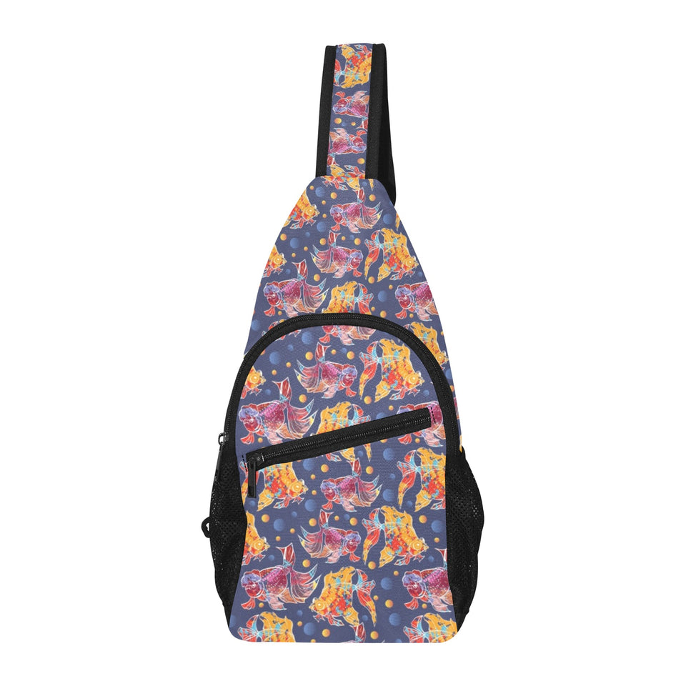 Goldfish Pattern Print Design 05 All Over Print Chest Bag