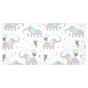 Cute elephant mouse pattern Tablecloth