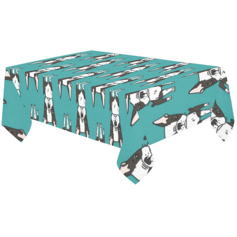 Hand drawn boston terrier dog pattern Tablecloth