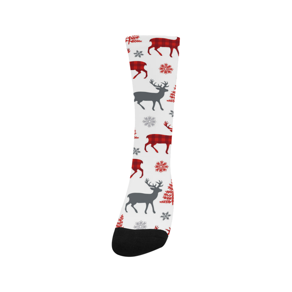 Deer tree snowflakes chrismas pattern Crew Socks