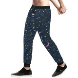 space pattern with planets, comets, constellations Unisex Casual Sweatpants