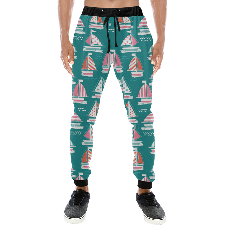 Cute sailboat pattern Unisex Casual Sweatpants