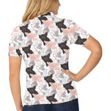 Pig Pattern Print Design 05 Women's All Over Print Polo Shirt