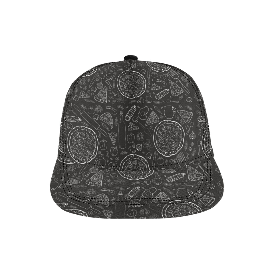 Pizza pattern All Over Print Snapback Cap