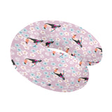 Beautiful toucan flower leaves U-Shaped Travel Neck Pillow