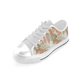 Cocoa beans Cocoa tree pattern Men's Low Top Shoes White