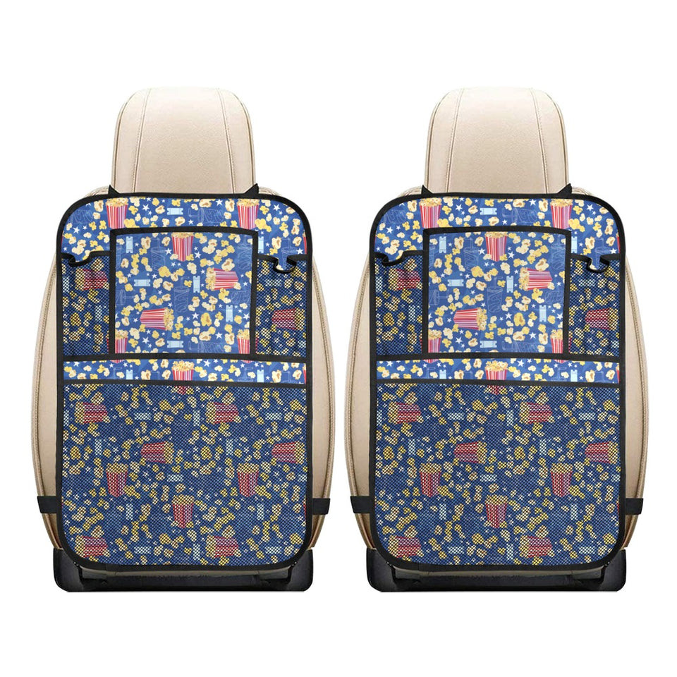 Popcorn Pattern Print Design 01 Car Seat Back Organizer