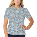 Traditional indian element pattern Women's All Over Print Polo Shirt