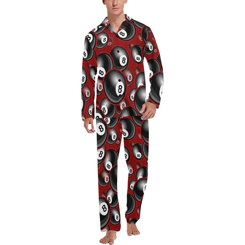 Billiard Ball Pattern Print Design 05 Men's Long Pajama Set