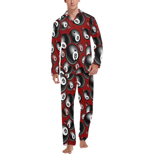 Billiard Ball Pattern Print Design 05 Men's Long Pajama Set
