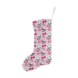 Yorkshire Terrier Pattern Print Design 03 Christmas Stocking