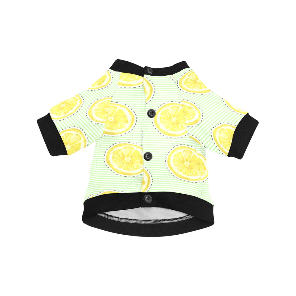 slice of lemon pattern All Over Print Pet Dog Round Neck Fuzzy Shirt