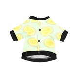 slice of lemon pattern All Over Print Pet Dog Round Neck Fuzzy Shirt