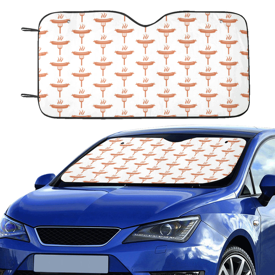 Sausage Pattern Print Design 05 Car Sun Shade