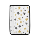 hand drawn gold black star pattern Car Seat Belt Cover