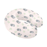 cute raccoons leaves pattern U-Shaped Travel Neck Pillow