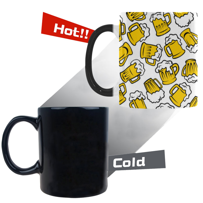Beer design pattern Morphing Mug Heat Changing Mug