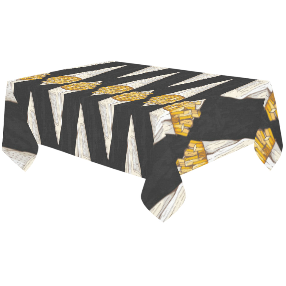 French fries dark background Tablecloth