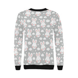 Rabbit cloud Pattern Women's Crew Neck Sweatshirt