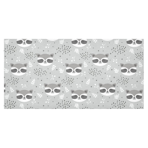 Cute raccoons leaves dot Tablecloth