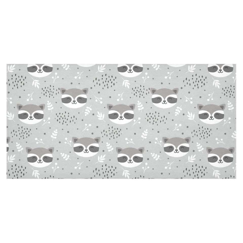 Cute raccoons leaves dot Tablecloth