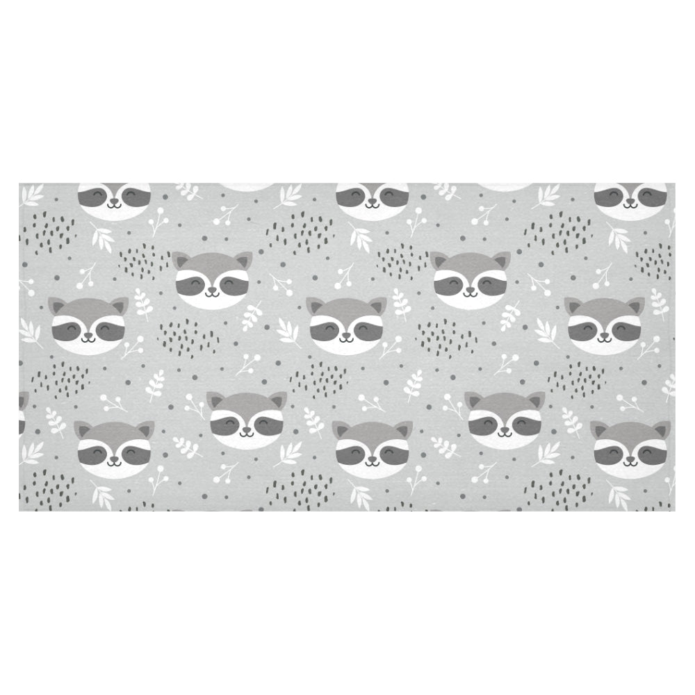 Cute raccoons leaves dot Tablecloth