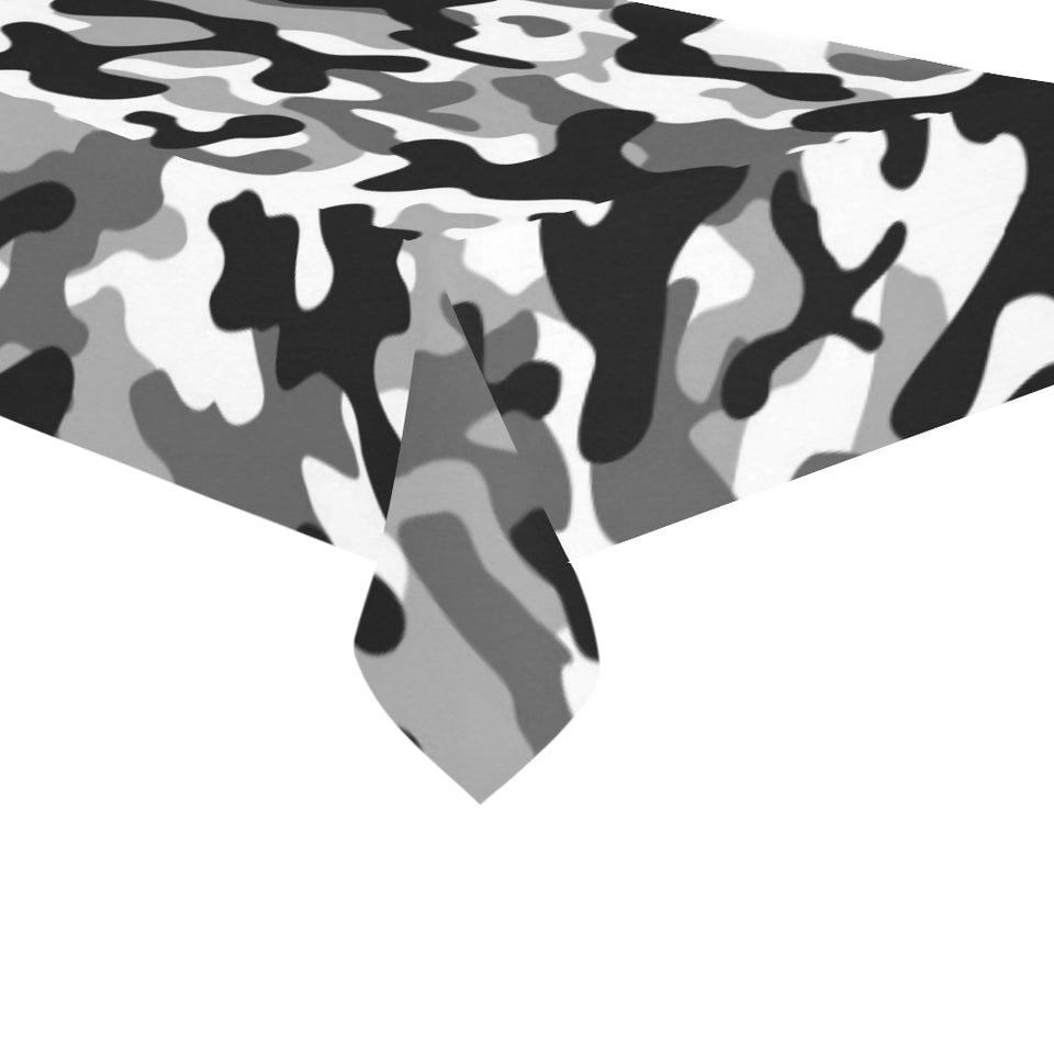 Black white camouflage pattern Tablecloth
