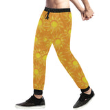 Sun orange background Unisex Casual Sweatpants