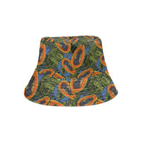 Colorful papaya tropical leaves Unisex Bucket Hat