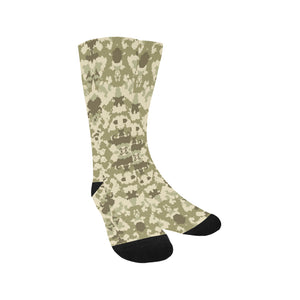 Light Green camouflage pattern Crew Socks